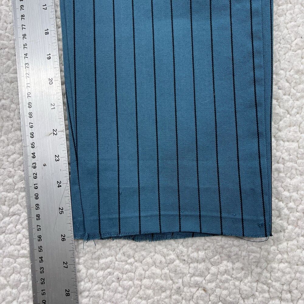Supreme Striped Chino Work Pants Men's 30x26 Teal‎ Raw Hem  Cropped Streetwear - Picture 10 of 13
